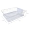 Kitchen Details White 3-Piece Chrome Dish Rack Set